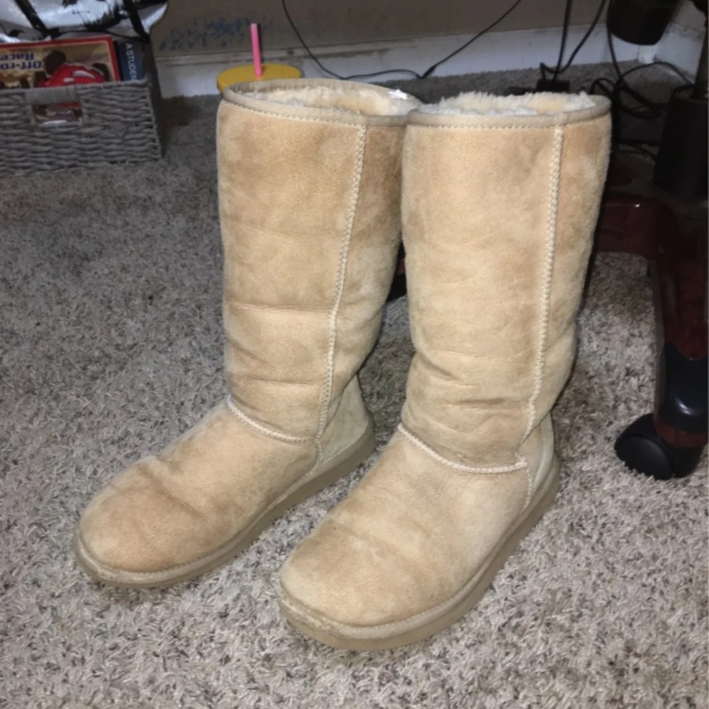 Deluxe Classic Tall Sand Tan Ugg Boot Slippers